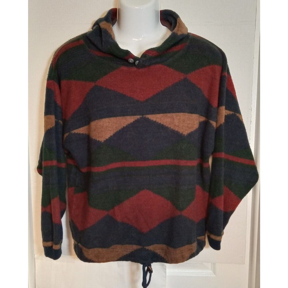 Vintage 90's Pazzo Lightweight Hooded Fleece Pullover Sweater XL